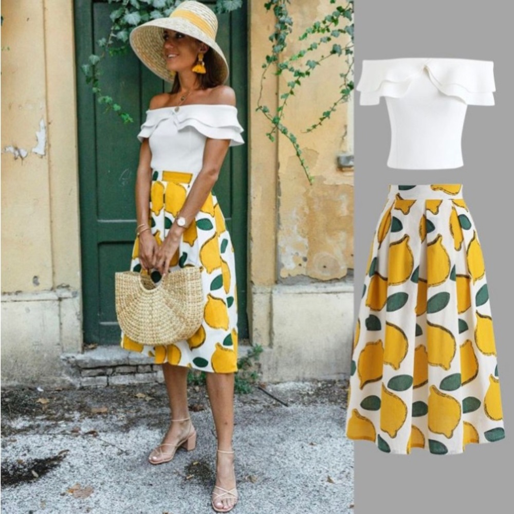 Chicwish Lemon Skirt size L